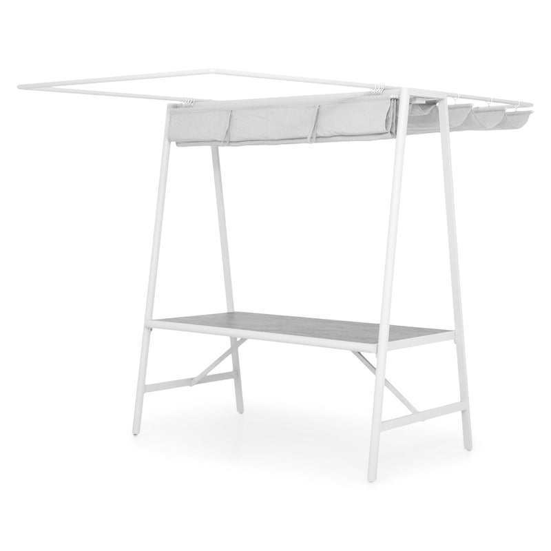 WRIGHT Masă dining cu acoperiș retractabil și lumină LED