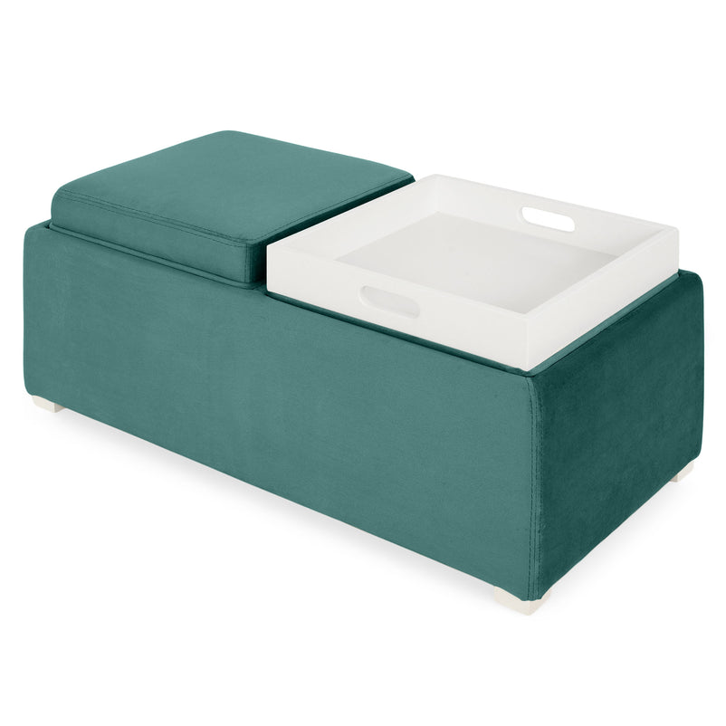 CUBIX Banchetă cu spațiu depozitare, stofă