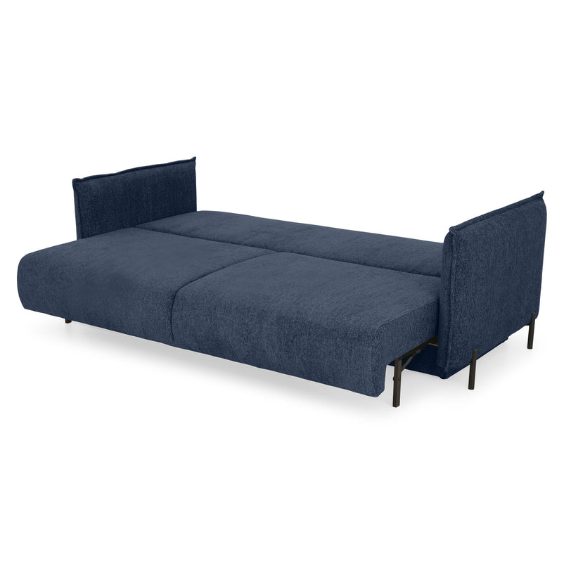 MOODY Canapea extensibilă, 3 locuri, ladă depozitare, stofă