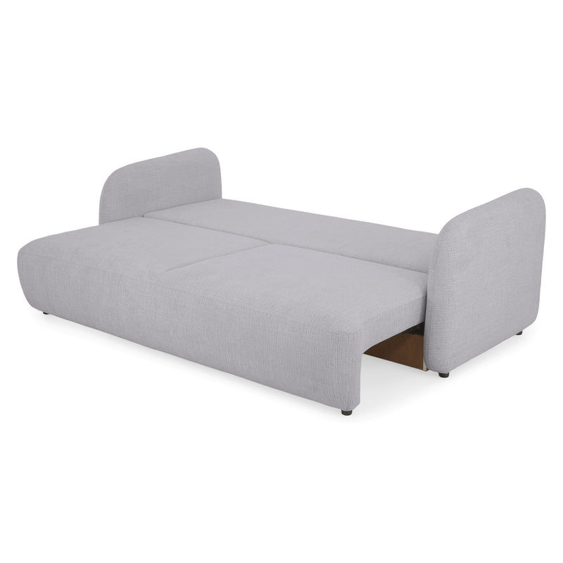 LUNEL Canapea extensibilă, 3 locuri, ladă depozitare, stofă