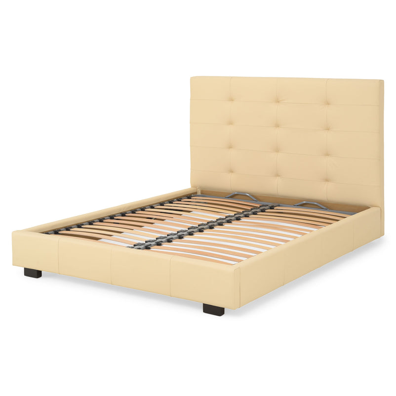 PATIO Pat tapițat, 160x200cm, somieră și ladă depozitare incluse