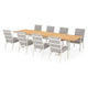 CLAY/TUSCANY Set mobilier terasă/grădină, 8 scaune și masă extensibilă