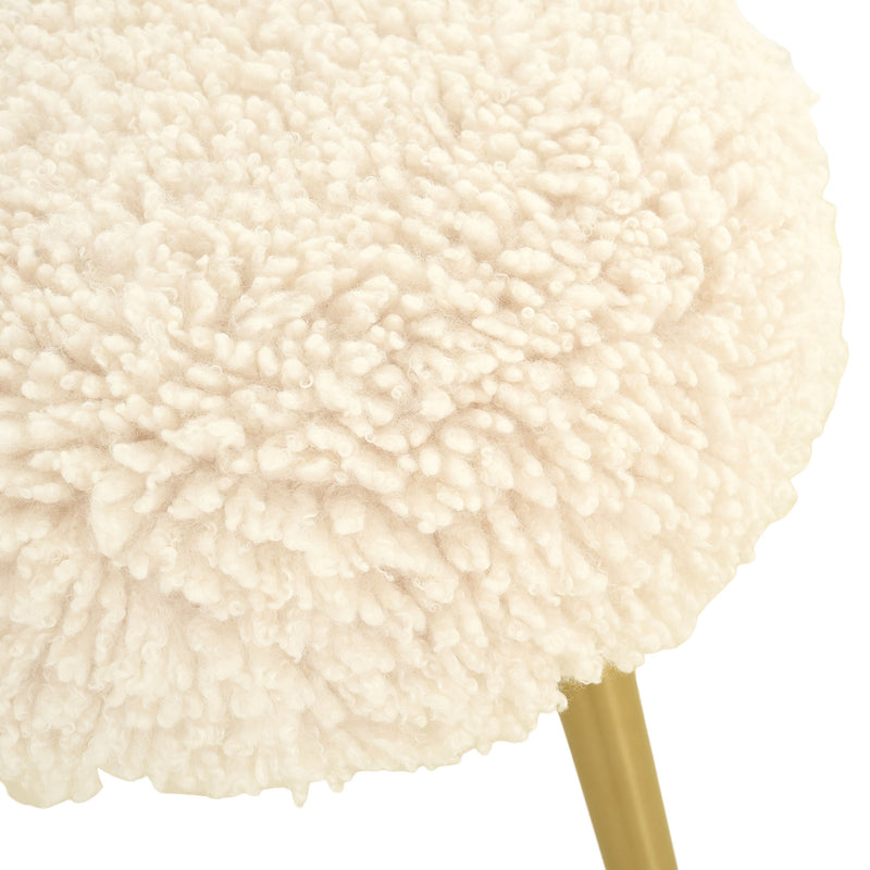 MERIBEL Taburet, imitație blană