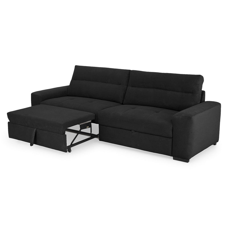 WIDE Canapea extensibilă, 4 locuri, stofă