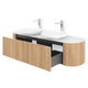 REA Set mobilier baie, mască lavoar, top, 2 lavoare