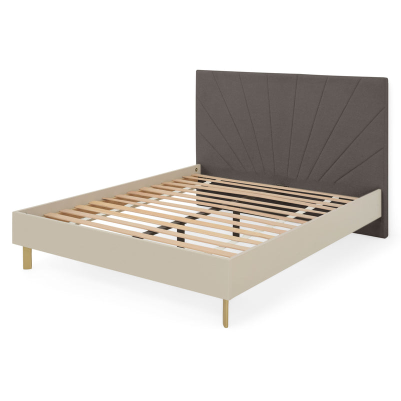 RING Pat cu tăblie tapițată 160x200cm, somieră inclusă