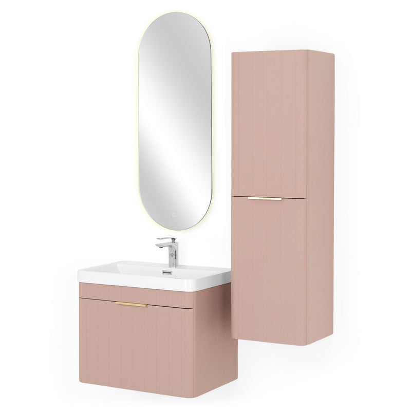 BLOOM/GALA Set mobilier baie, mască lavoar, lavoar, oglindă și dulap suspendat