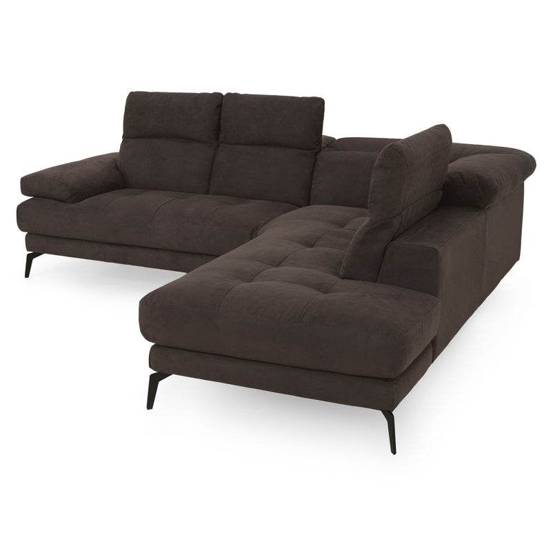 GARNER Colțar, șezlong dreapta, spătar și mecanism tetiere, stofă