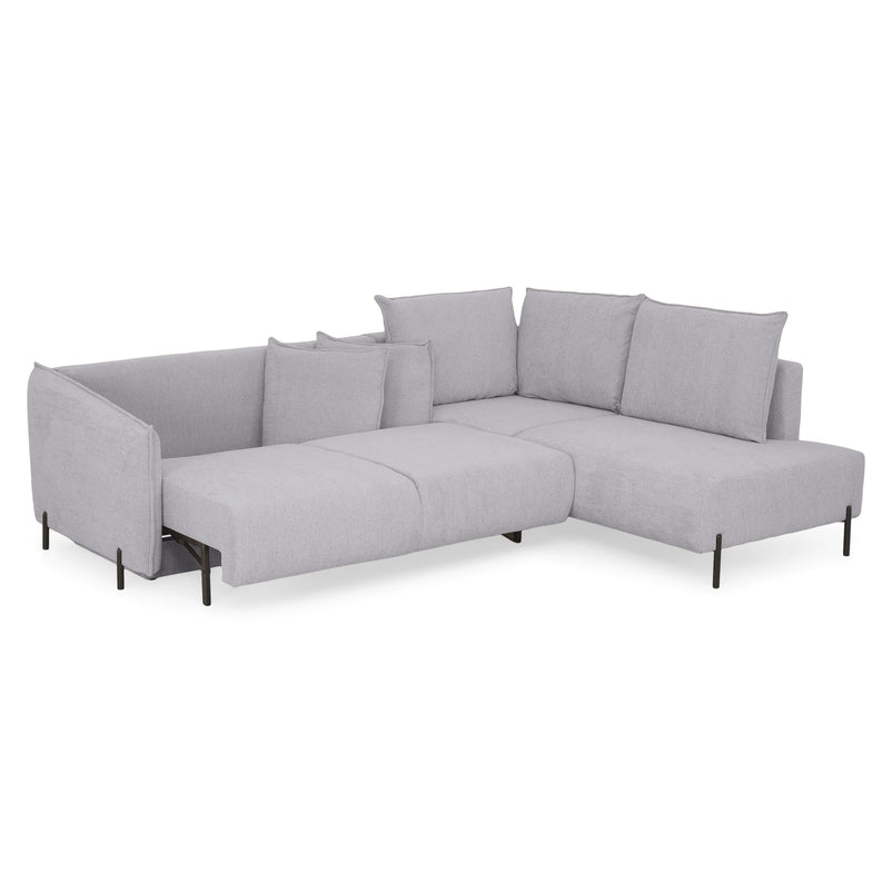 GRIGNY Colțar extensibil, șezlong stânga, ladă depozitare, stofă