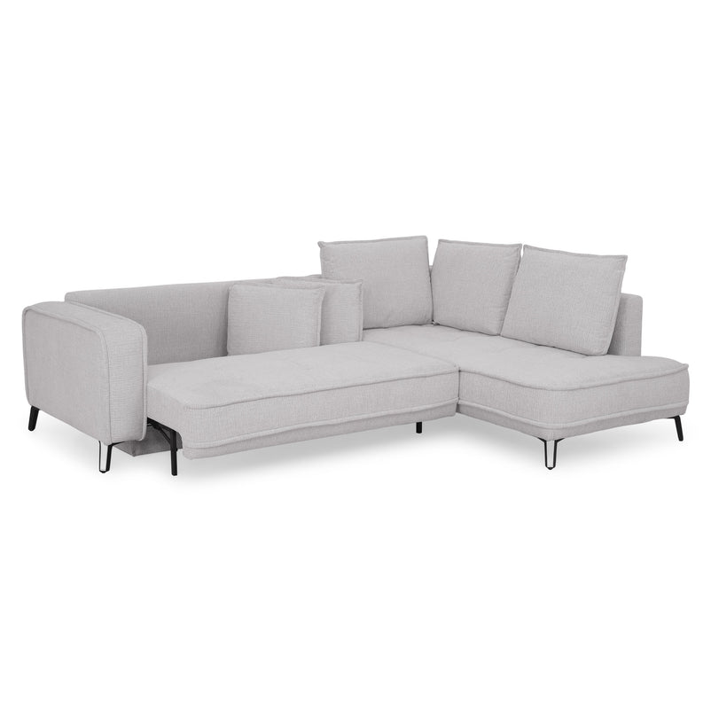 CHOLET Colțar extensibil, șezlong stânga/dreapta, ladă depozitare, stofă