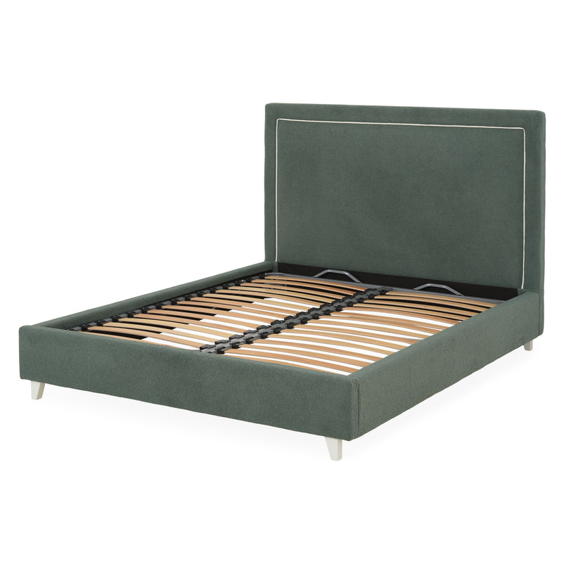 KOLLE Pat tapițat, 160x200cm, somieră și ladă depozitare incluse