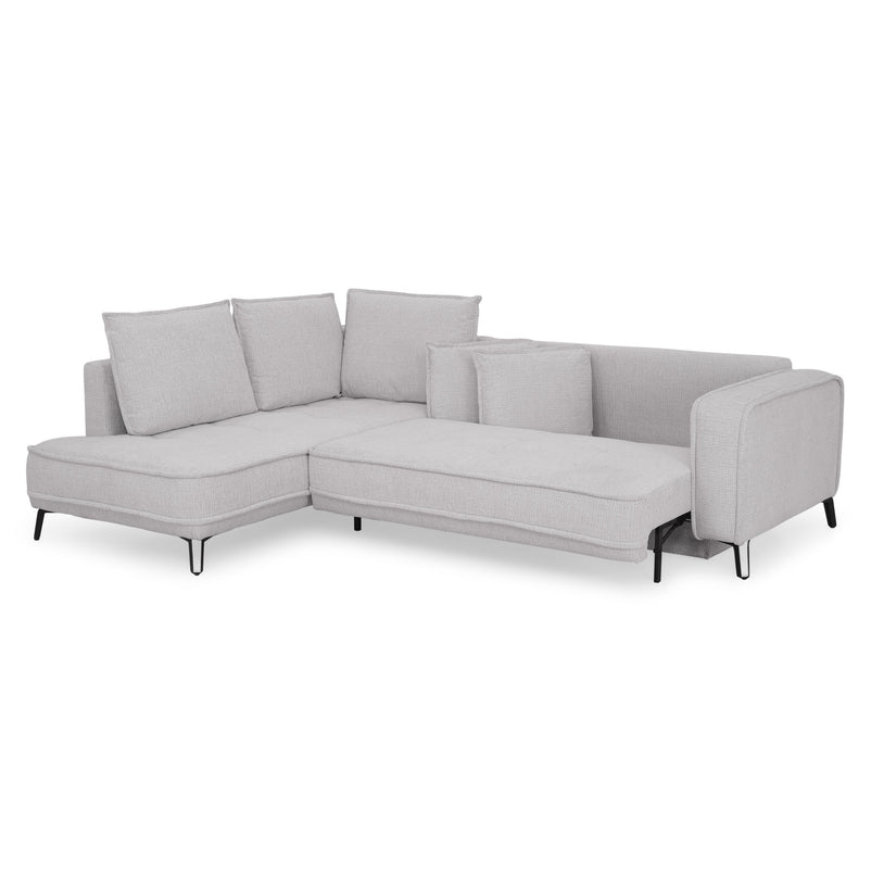 CHOLET Colțar extensibil, șezlong stânga/dreapta, ladă depozitare, stofă