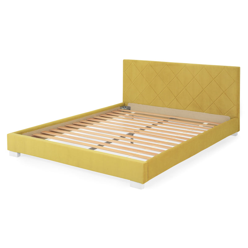 KRONIA Pat tapițat, 160x200cm, somieră inclusă