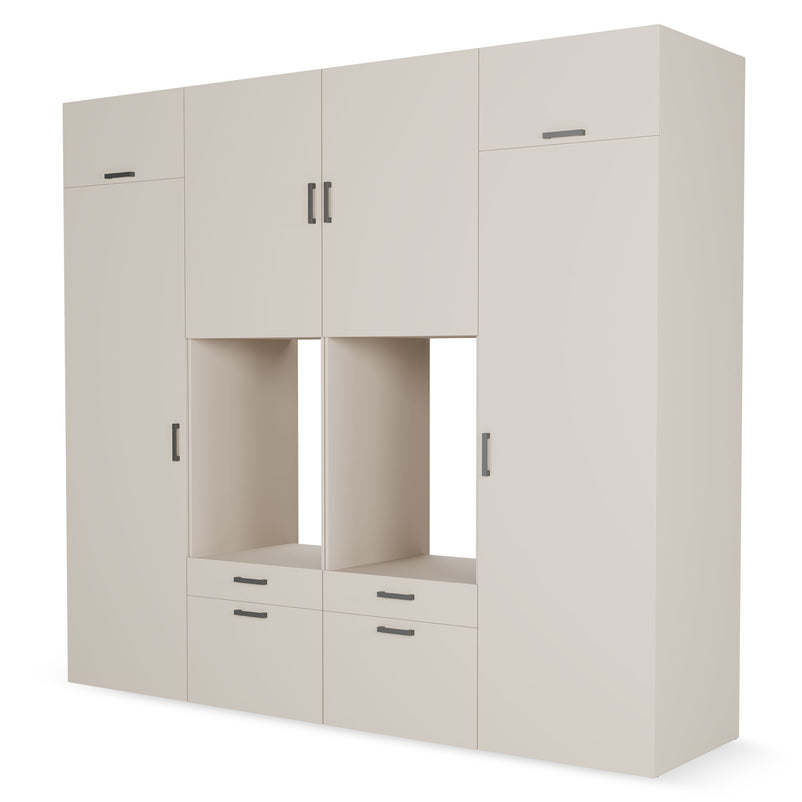 WASH&STORE Set mobilier baie, 8 piese dulapuri baie mașina spălat/uscător