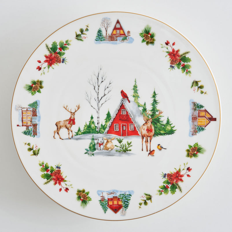 WONDERLAND Platou tort, porțelan, D.32cm