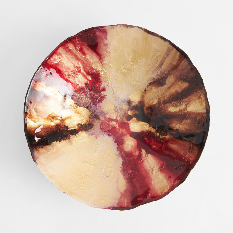 LEON Platou, sticlă, D.32cm