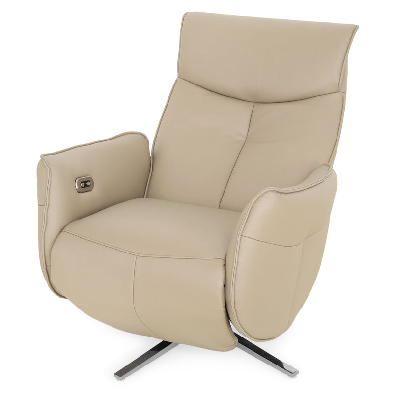 ADLER Fotoliu rotativ cu recliner electric, stofă