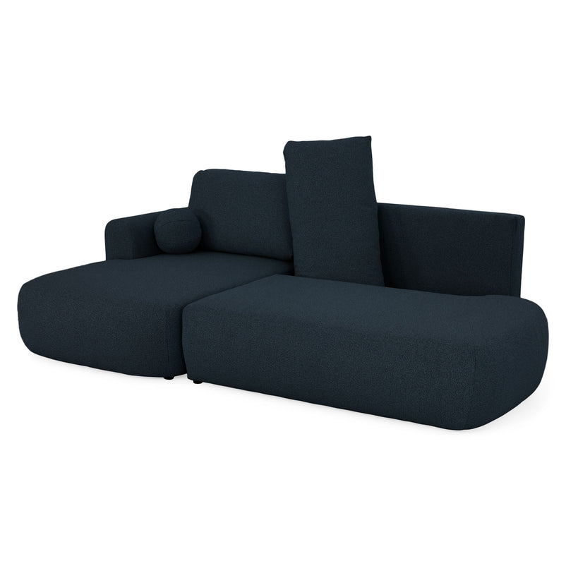 LAON Colțar extensibil, șezlong stânga/dreapta și ladă depozitare, stofă