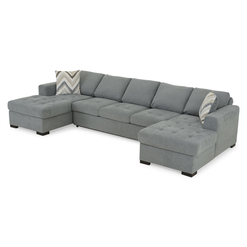 TARENT Ansamblu colțar, extensibil, ladă depozitare, perne decor incluse, stofă