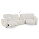 ADDISON Colțar, 2 reclinerele electrice, lampă, încărcare USB, stofă