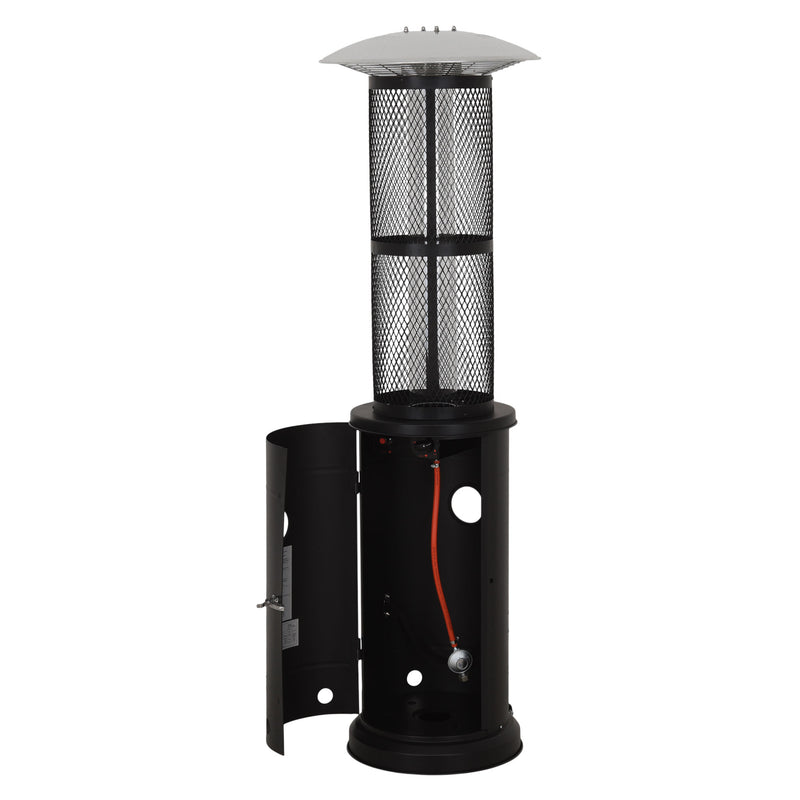 NOVU Încălzitor pe gaz, 11.2 kW, cu flacără vizibilă și tub din sticlă borosilicată