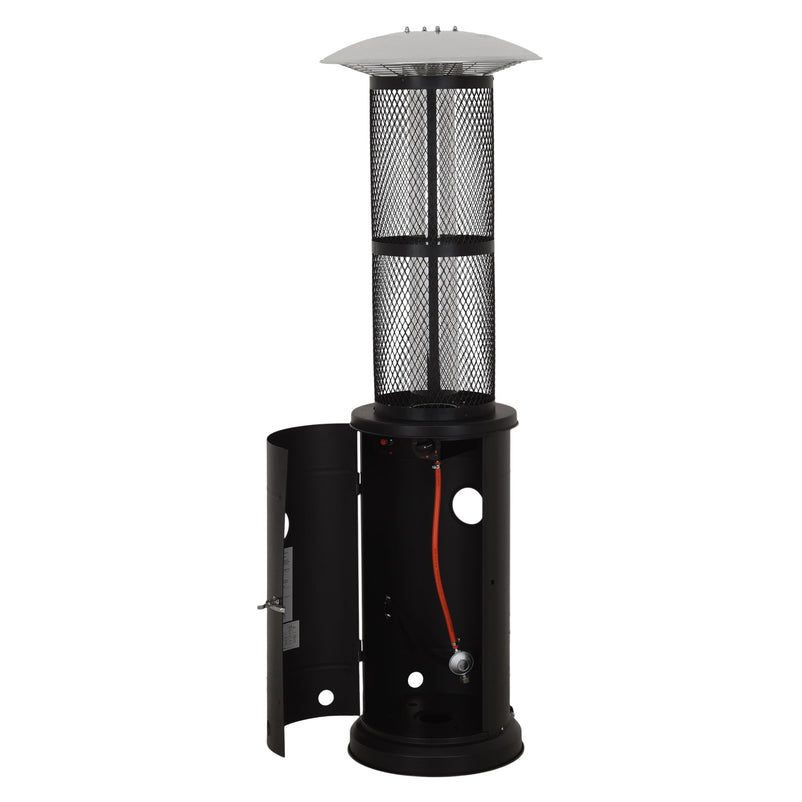 NOVU Încălzitor pe gaz, 11.2 kW, cu flacără vizibilă și tub din sticlă borosilicată