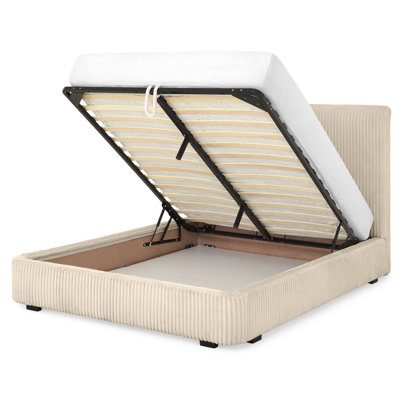 MARYANNE Pat tapițat, 160x200cm, ladă depozitare inclusă