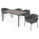KARLSON/CLEVER Set mobilier terasă/grădină, 4 scaune și masă extensibilă
