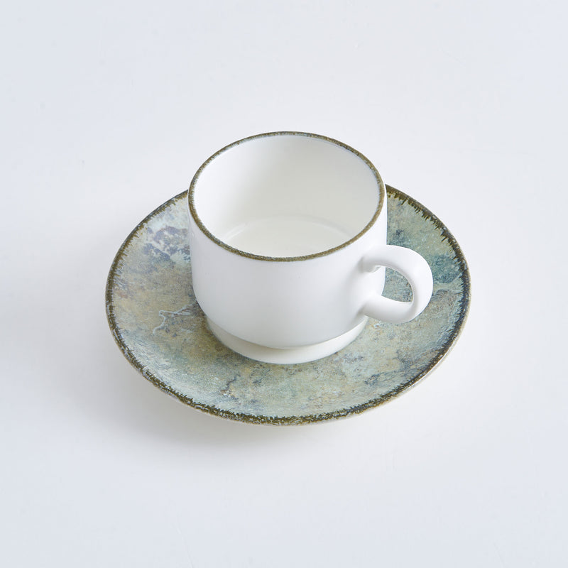 SIENA Set ceșcuță și farfurioară, porțelan, 210ml