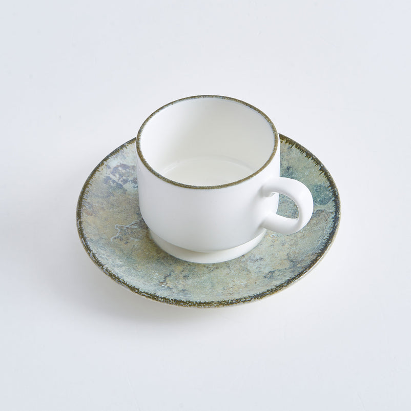 SIENA Set ceșcuță și farfurioară, porțelan, 210ml