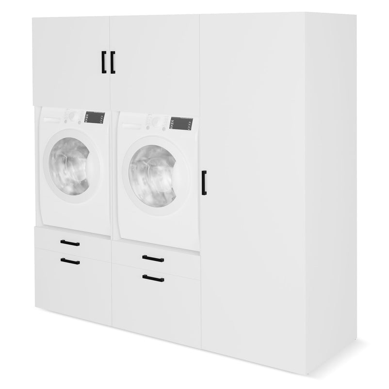 WASH&STORE Set mobilier baie, 5 piese dulapuri baie mașina spălat/uscător