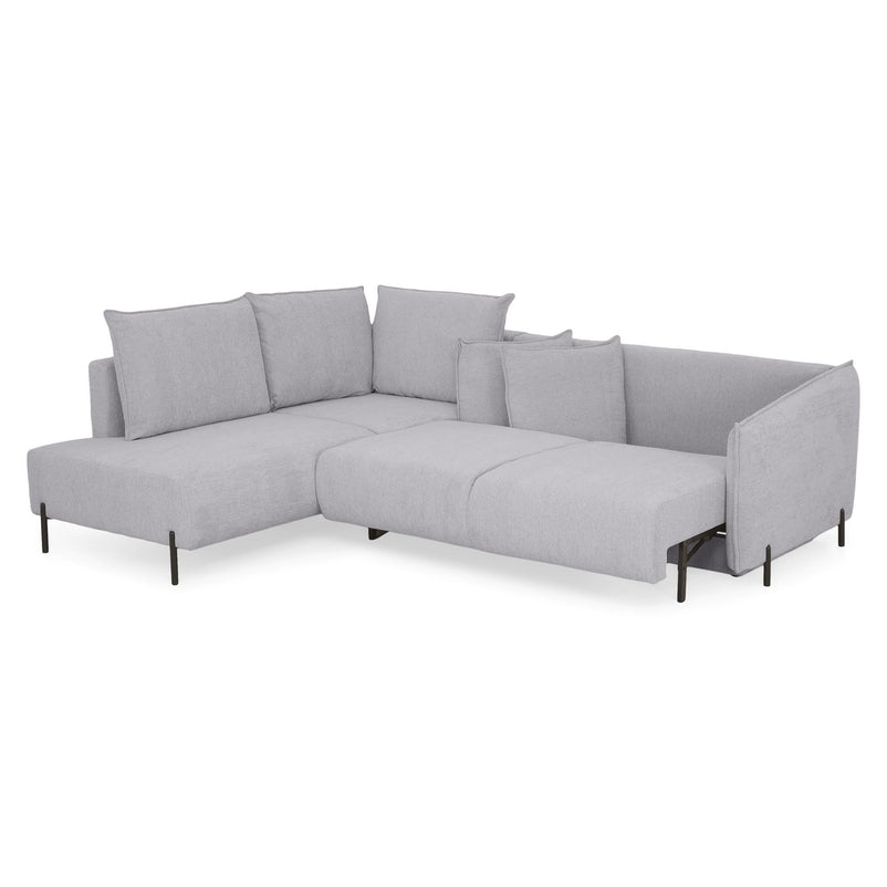 GRIGNY Colțar extensibil, șezlong stânga, ladă depozitare, stofă