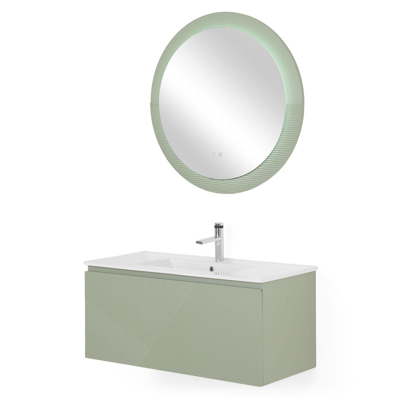 TURMALINA Set mobilier baie, mască lavoar, lavoar, oglindă