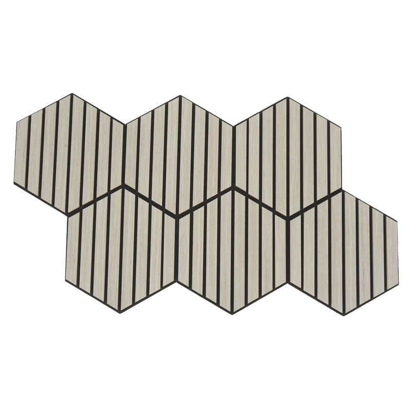 DECORIF Set 6 panouri decorative acustice hexagonale pentru perete