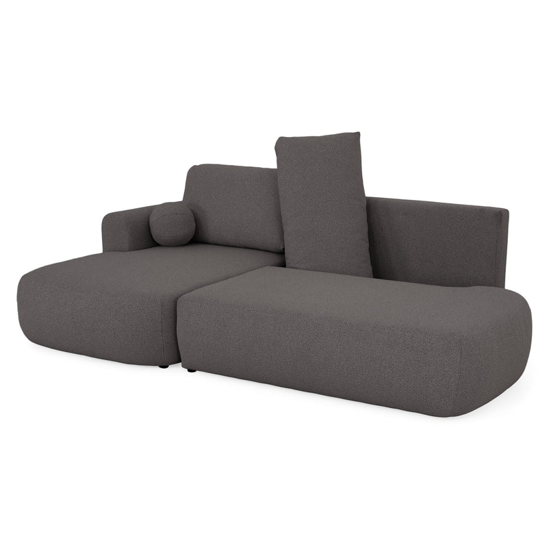 LAON Colțar extensibil, șezlong stânga/dreapta și ladă depozitare, stofă