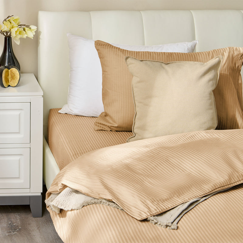 SATIN STRIPE Set așternut 3 piese, 140x220cm