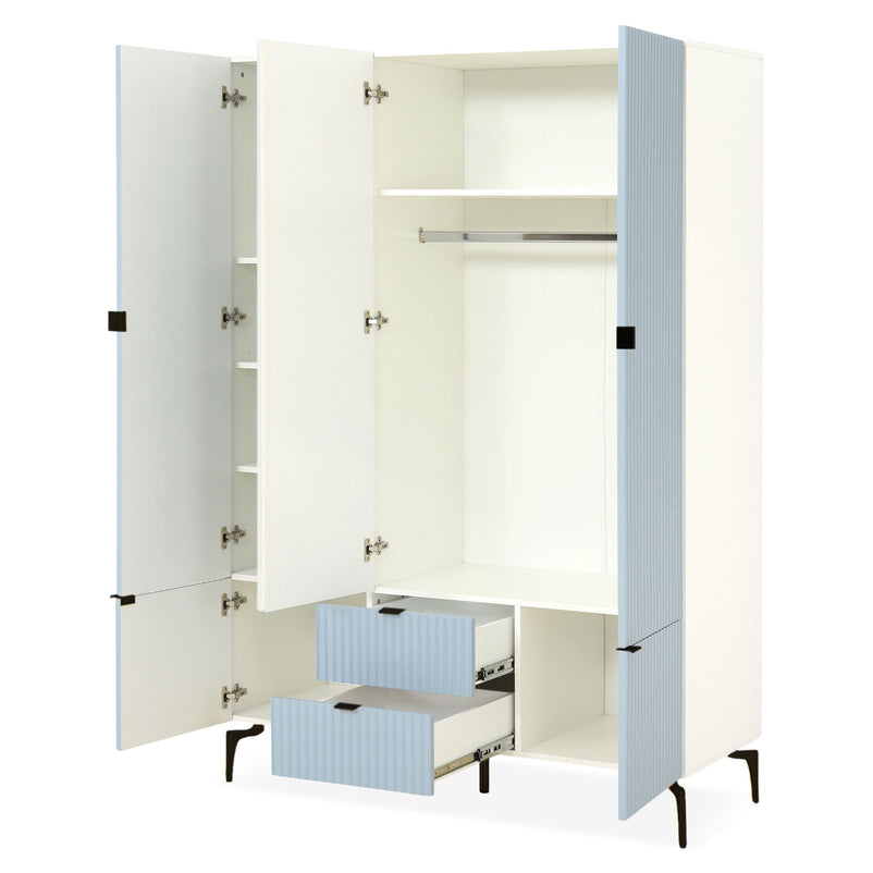 WAVE Dulap copii, 5 uși, 2 sertare