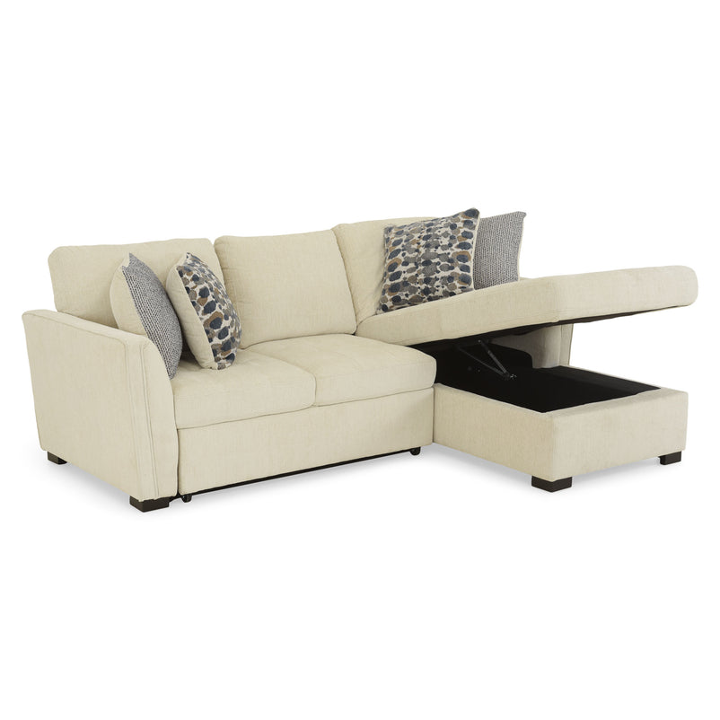 ASCOLI Colțar extensibil, șezlong stânga/dreapta, 4 perne decor incluse, stofă