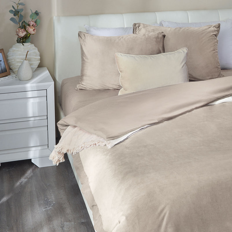 UNI VELVET Set așternut 4 piese, 200x220cm