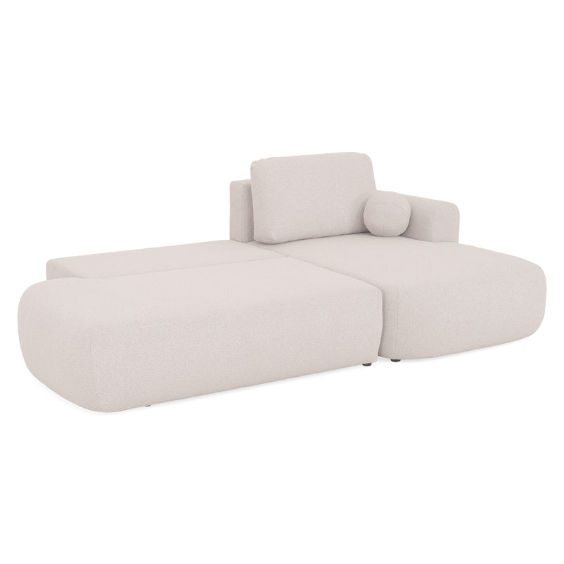 LAON Colțar extensibil, șezlong stânga/dreapta și ladă depozitare, stofă