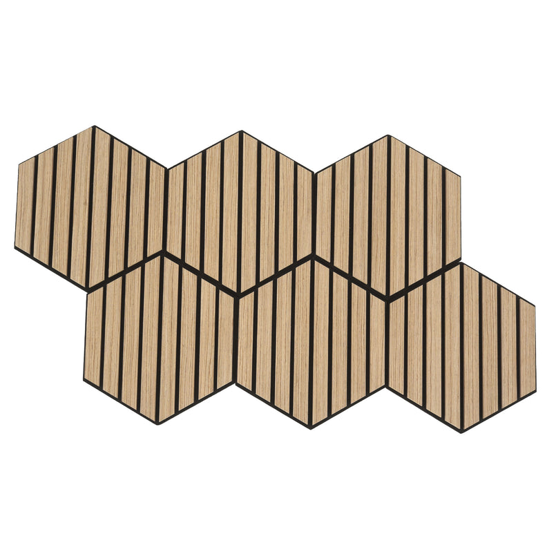 DECORIF Set 6 panouri decorative acustice hexagonale pentru perete
