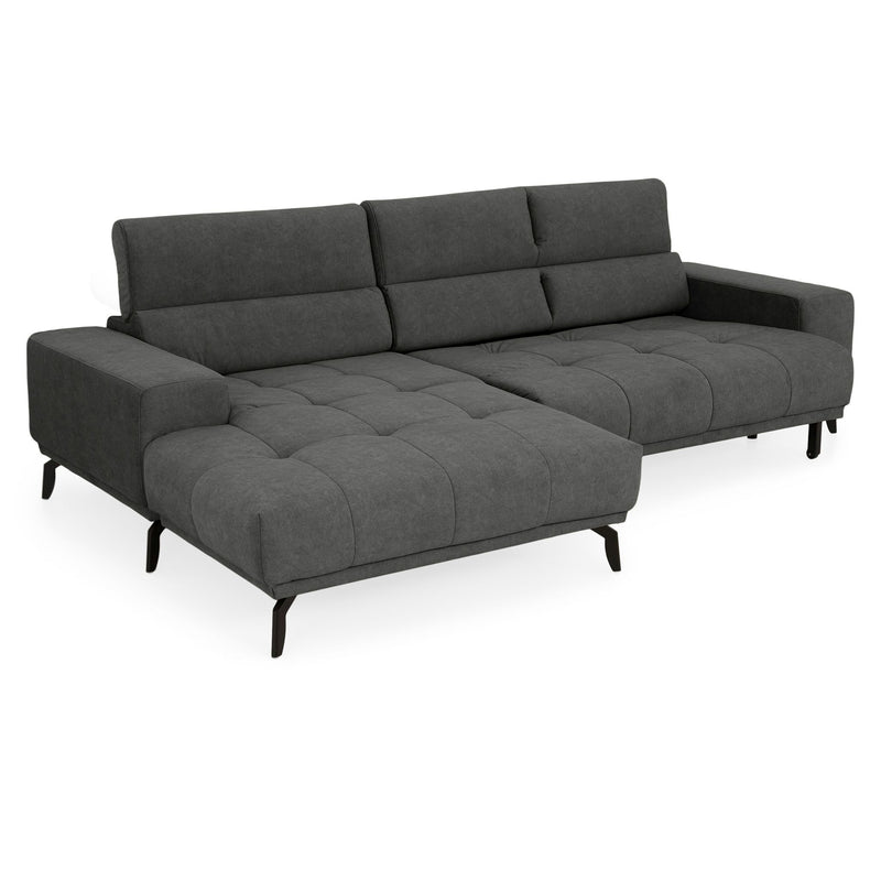 MALTA Colțar extensibil șezut culisant cu șezlong stânga/dreapta, mecanism tetiere, stofă