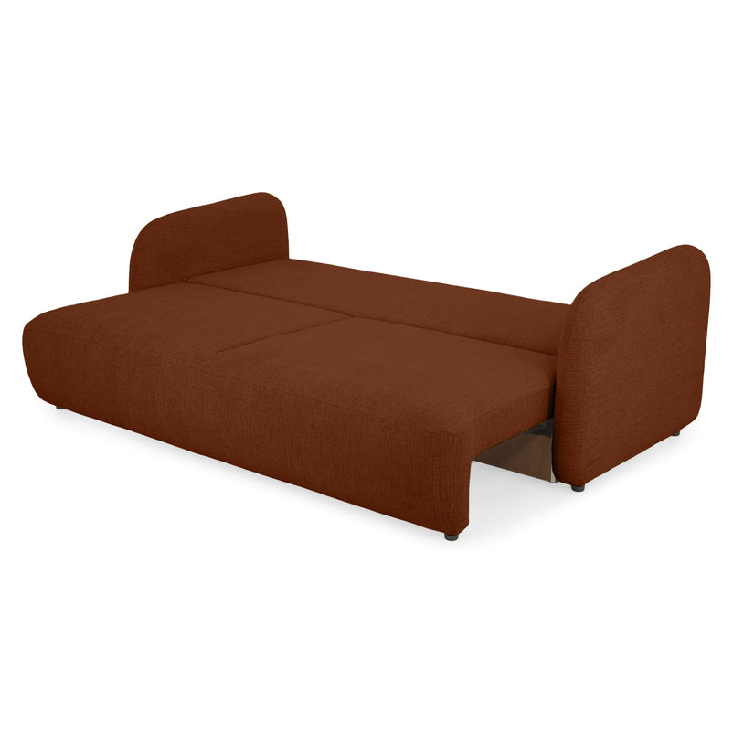 LUNEL Canapea extensibilă, 2 locuri, ladă depozitare, stofă