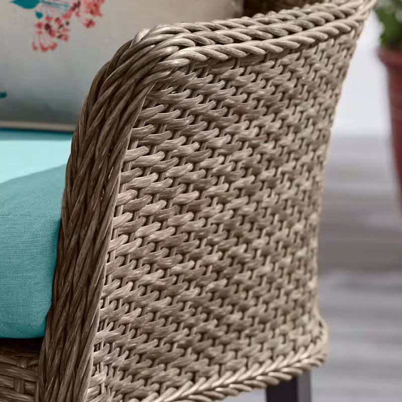 LUCAS Set mobilier terasă/grădină, 6 scaune și masă