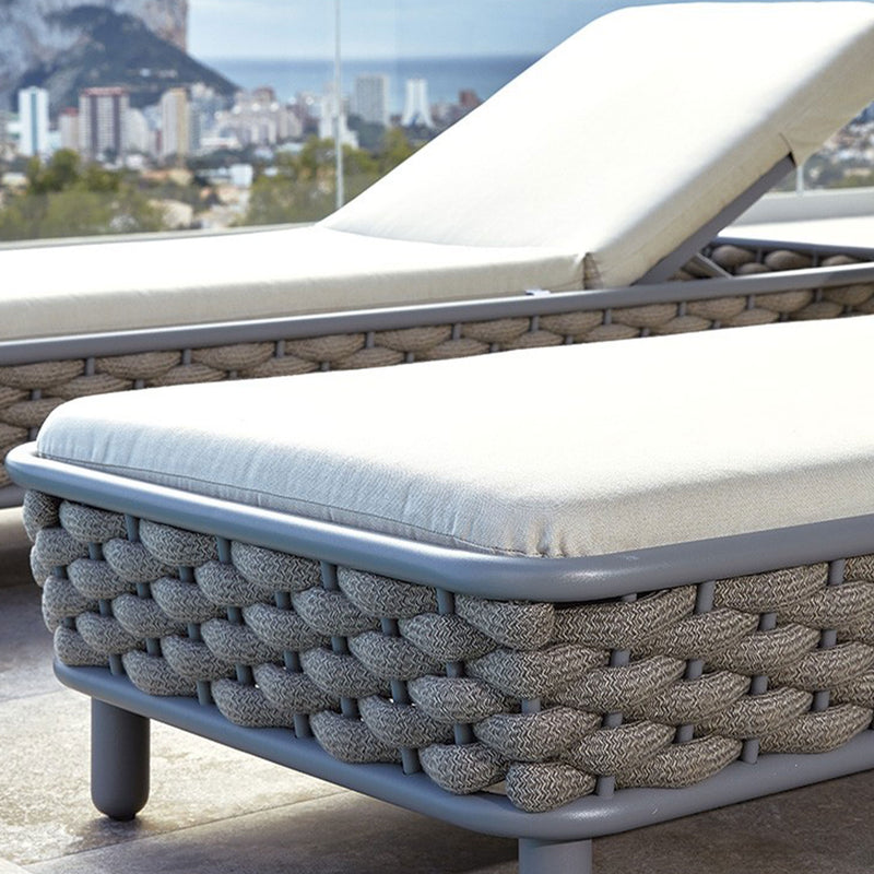 CALOOCAN Set 2 șezlonguri exterior