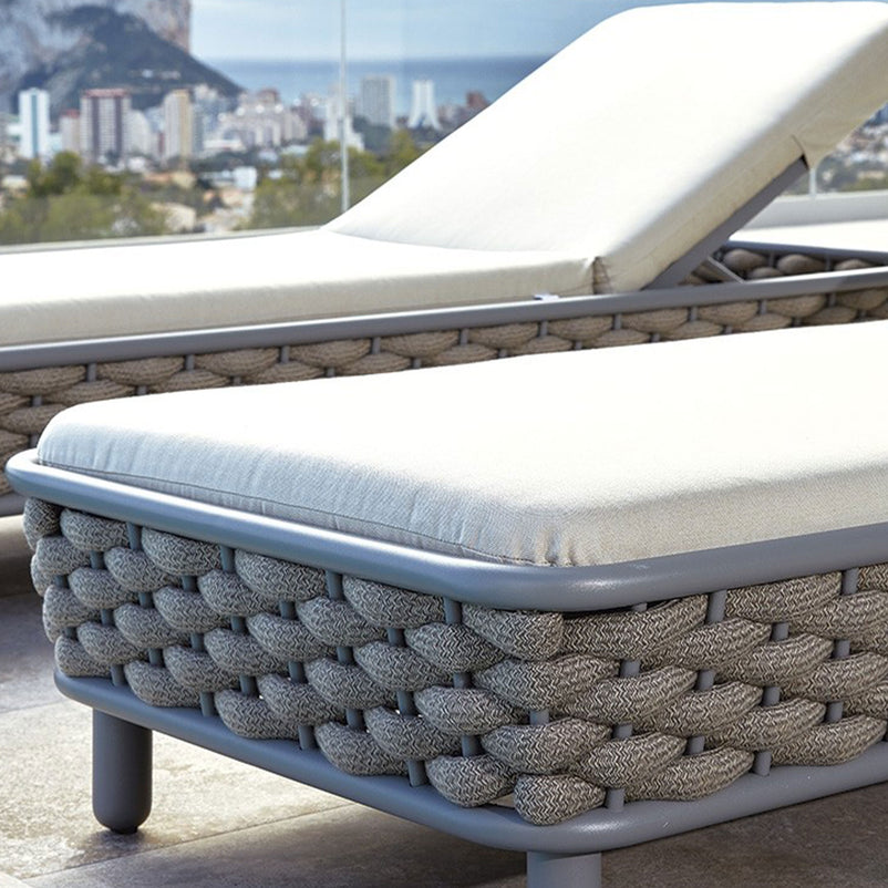 CALOOCAN Set 2 șezlonguri exterior