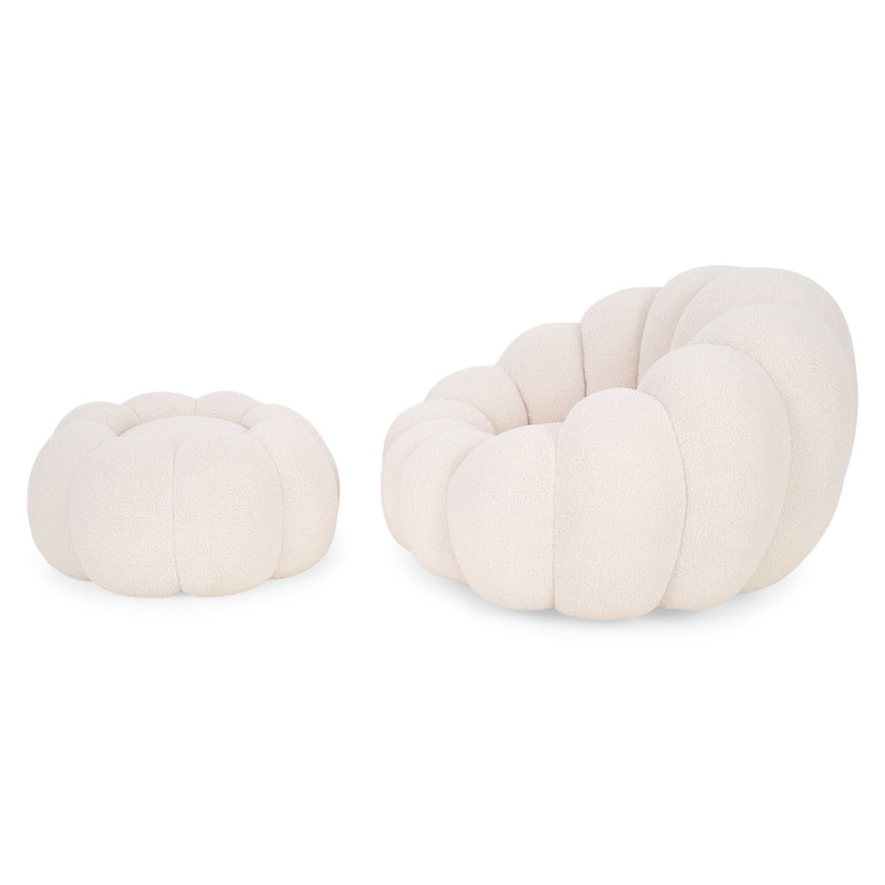 KITRIDGE Set fotoliu rotativ si taburet, stofă