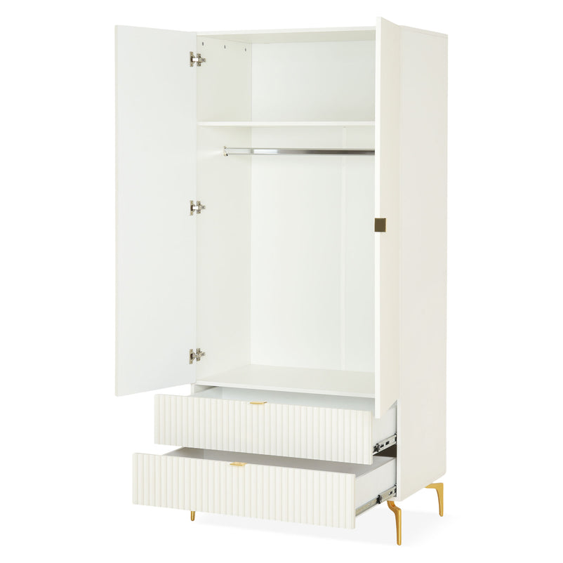 WAVE Dulap copii, 2 uși, 2 sertare