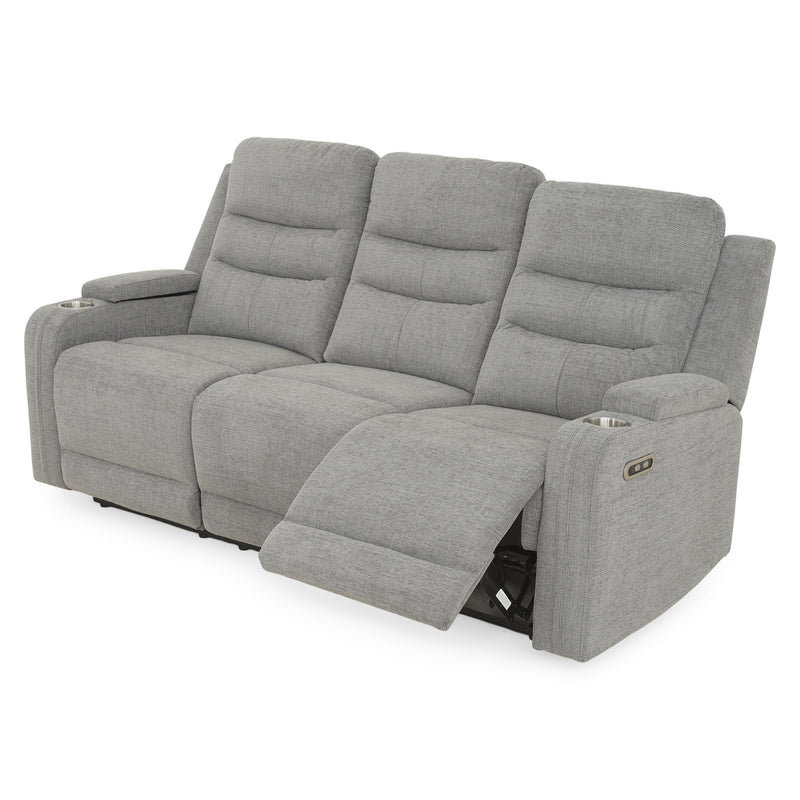 PARKER Canapea 3 locuri cu 2 reclinere electrice, stofă