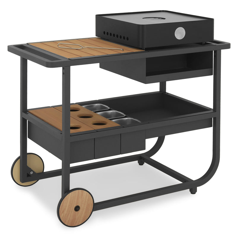 GRILL Gheridon cu grătar pe cărbuni